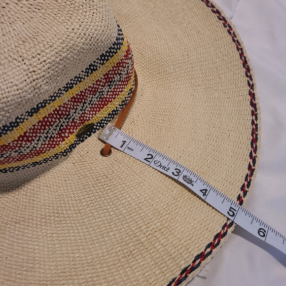 Scala Collezione Floppy Japanese Straw Hat with Leather Chin Strap - Picture 8 of 9